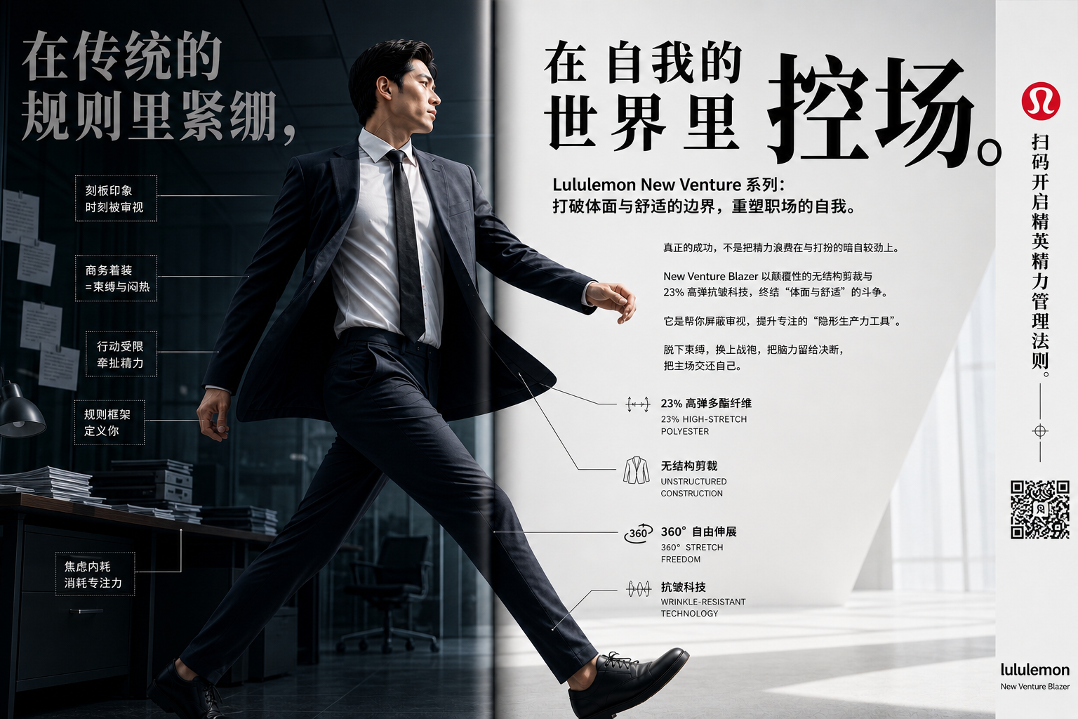 Lululemon 杂志双页广告
