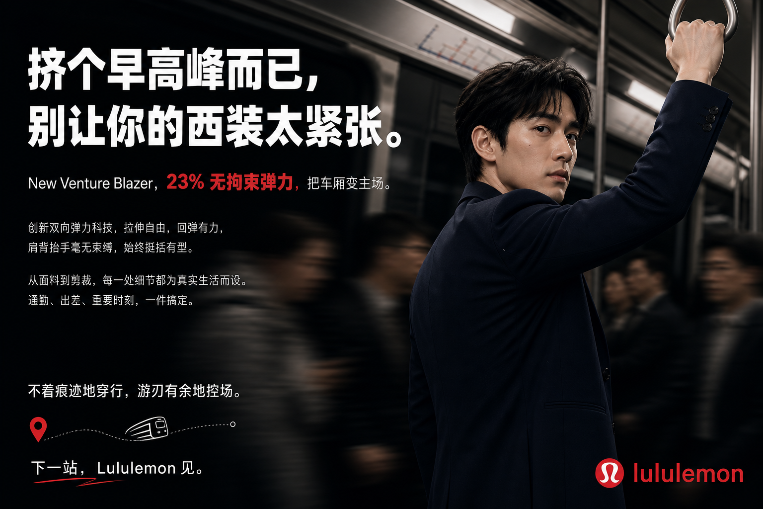Lululemon 地铁广告